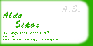 aldo sipos business card